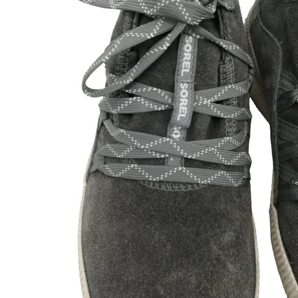 Sorel Out N About Gray Leather Suede Low Top Sneakers Size 10 Womens Waterproof - Picture 4 of 12